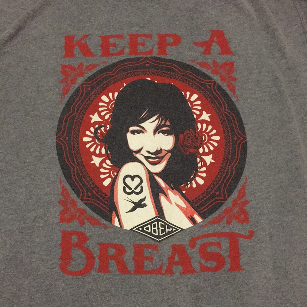 Obey Breast Cancer awareness sweatshirt